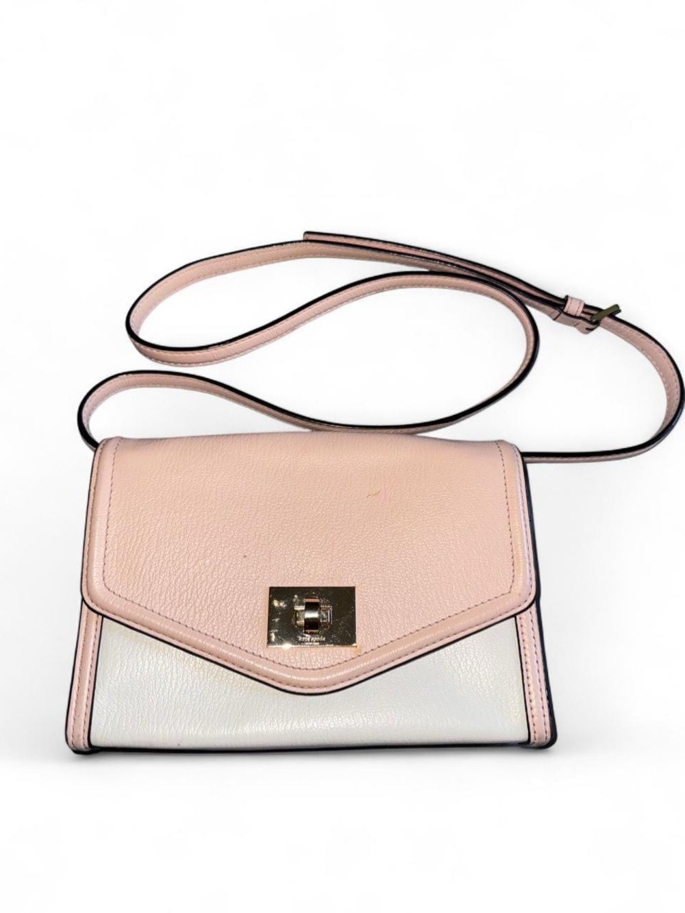 kate spade Pink and White Leather Crossbody Bag